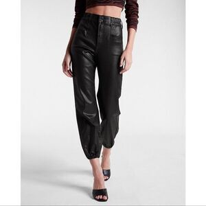 Express Black Coated Joggers Size 10